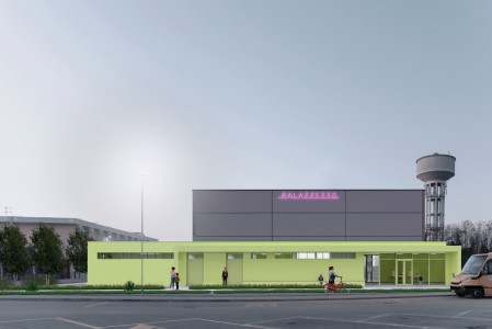 THE SPORTS HALL FROM THE SOUTH